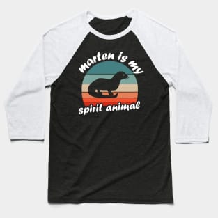 My spirit animal marten saying retro wild animal Baseball T-Shirt
